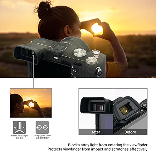 Kiwifotos Soft Viewfinder Eyecup Eye Cup Eyepiece for Sony A7C Camera - size: Sony A7C Eyecup Replacement