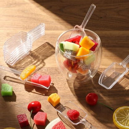 15Pcs Small Scoops 4.3" Mini Acrylic Plastic Kitchen Scoops Multi Purpose