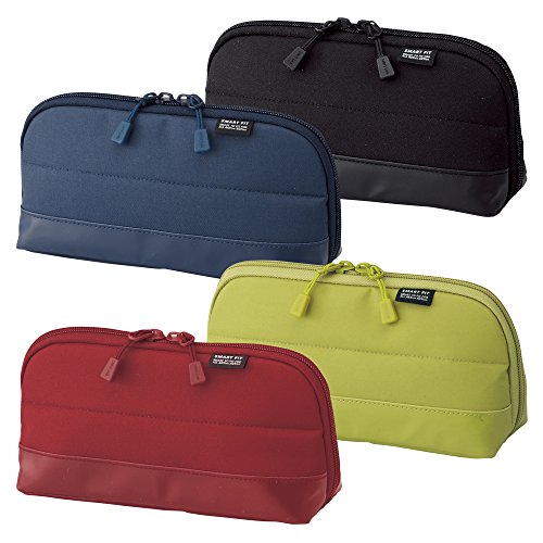 LIHITLAB Compact Pen Case, Water & Stain Repellent - color: Black, style: Wide Open