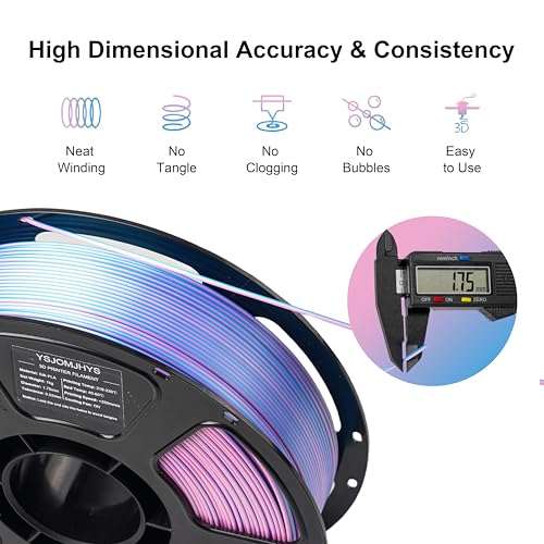 4KG Silk Dual Color PLA Bundle, 3D Printer Filament 1.75mm Pack - color: Silk Blue Pink+pink Gold+blue Gold+green Gold