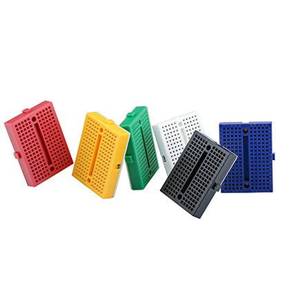 ELEGOO Mini Breadboard Kit 6-Pack, 170-Point Solderless Prototype Boards - size: 6 PCS 170 Point