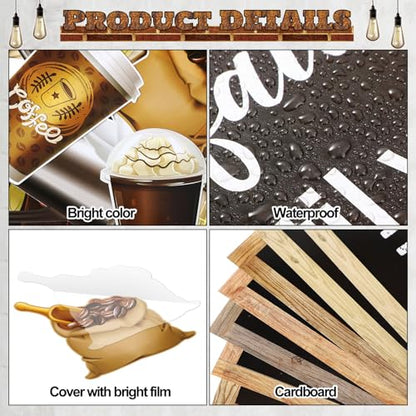 Qilery Coffee Motivational Bulletin Board Inspirational Welcome Decor - style: Welcome