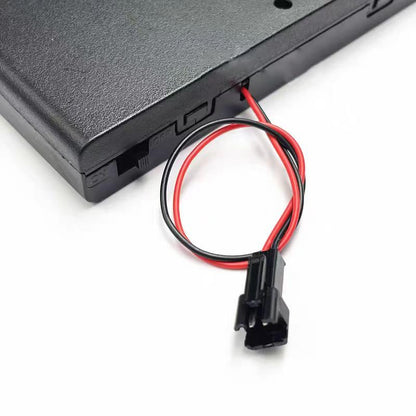2Pack 8 x AA 12V Battery Holder Case Box Wired ON/Off Switch with Cover SM Terminal Plug
