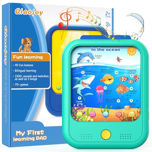 Qiaojoy Kids Learning Tablet Educational Learning Pad for Toddlers 2-5 - color: Green