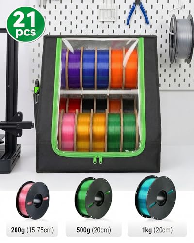 Bulado 3D Printer Filament Storage Box, 21-Spool 2-Tier Filament Holder