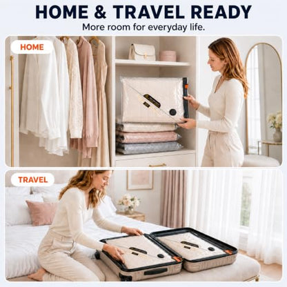 15 Pack Vacuum Storage Bags with Rechargeable Electric Pump, 3 Sizes - size: 15 Combo Travel Size
