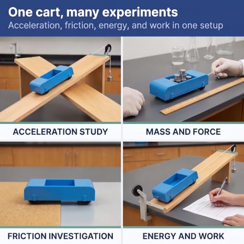 United Scientific™ Hall's Carriage for Physics, Newton's Law, Science Lab