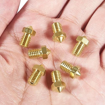 Aokin 8 Pcs 0.3mm Extruder Nozzles 3D Printer Brass Nozzles for E3D V5 V6 1.75mm Filament 3D Printer - color: 0.3mm