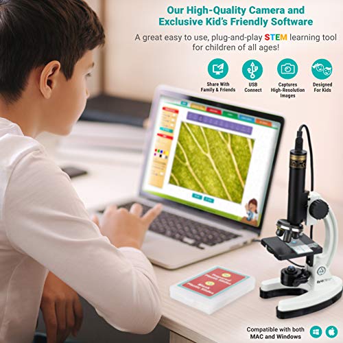 AmScope M40-K-MDM35 1200X Monocular Compound Microscope Digital Camera Kit
