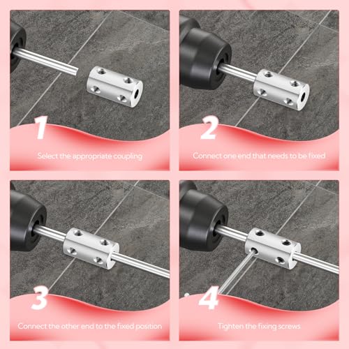 6pcs 5mm to 5mm Shaft Coupler, Rigid Set Screw Couplings, Motor Shaft Coupler - size: 5mm to 5mm