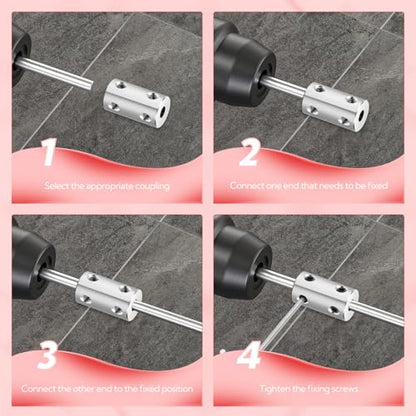 6pcs 5mm to 5mm Shaft Coupler, Rigid Set Screw Couplings, Motor Shaft Coupler - size: 5mm to 5mm