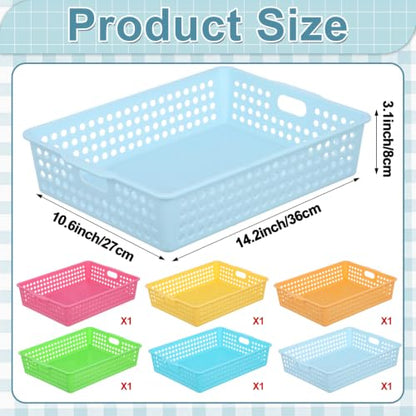 6 Pack Turn‑in Paper Trays for Classroom, Candy - color: Candy