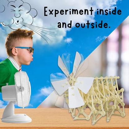 Heebie Jeebies Wind Walker STEM Activity- Mini Jansen Strandbeest DIY Model Kit Sculpture- Develop Problem-Solving, Creative Thinking Skills, Attention to Detail- No Electricity or Batteries- Ages 8+