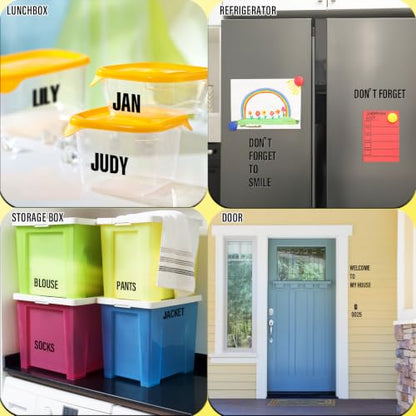 Letter Stickers,Mailbox Numbers,1.75 Inch Waterproof Vinyl Alphabet - color: Black, size: 1.75 Inch