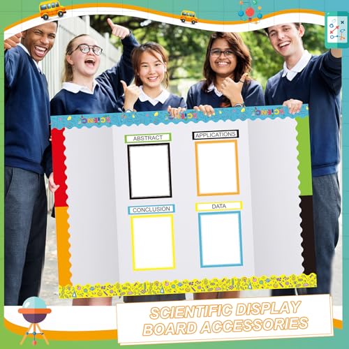 Fuyoooo 90 Pcs Science Fair Board Supplies, Colorful, Scientific Lab - style: Colorful,Science Lab