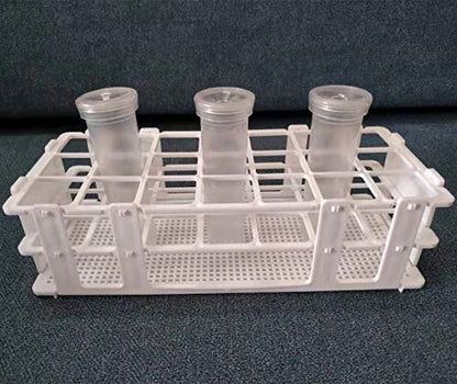 3 Packs Plastic Test Tube Rack, 21 Holes Lab Test Tube Rack Holder for 30mm Test Tubes, White, Detachable (21 Holes) - color: 21 Holes