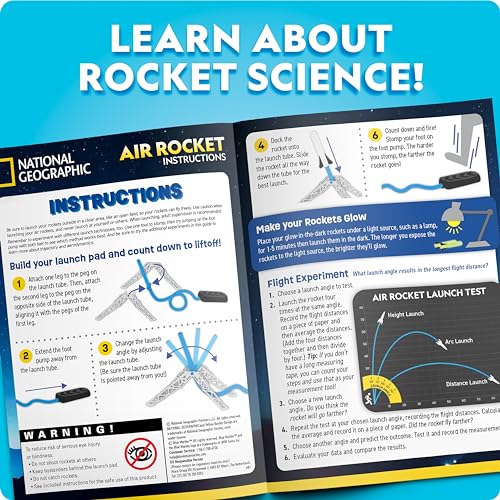 National Geographic Glow in the Dark Air Rocket Launcher Toy for Kids 8-12 - style: Glow-in-the-Dark Air Rocket