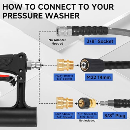 RIDGE WASHER 18’’ Pressure Washer Surface Cleaner with Dual Handle,4500 PSI - size: 18 Inch