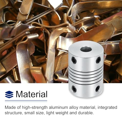 uxcell 1Pcs 4mm to 6mm Aluminum Alloy Shaft Coupling L25xD19 Flexible Coupler Beam Stepper Motor Joint Connector for 3D Printer CNC Machine DIY Encoders and Motors Shaft,Silver - size: 4mm to 6mm