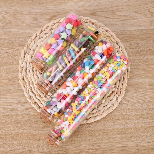 8 pcs 30ml Small Glass Bottles with Cork Stopper,Decorative Bottle,Vials Jars,Cute Storage Jar,Wishing Bottle 37x40mm(1.46x1.58inch) - size: 37x40mm(1.46x1.58inch)
