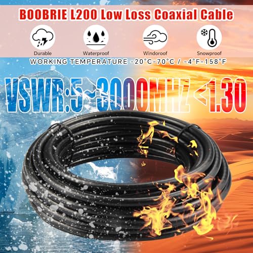 9.84ft SMA Male to SMA Female LMR200 Equivalent Coaxial Cable - Low Loss, High Flexibility for 5G LTE, WiFi 6E, GPS, Ham Radio & ADS-B | Superior to RG58 - size: 9.84ft