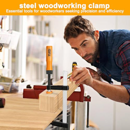 4-Pack 6-Inch F Clamps Set, Steel Bar Clamps for Woodworking - color: Yellow 4 Pack-6 Inch