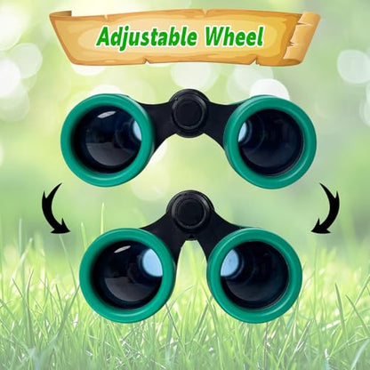 Binoculars for Kids, Kids Binoculars for 3-12 Boys Girls, Outdoor Toys - color: Green