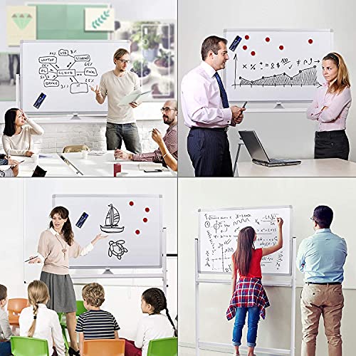 Dry Erase Board with Stand 36"x24" Double-Sided Magnetic Mobile whiteboard - style: Double-sided 36x24 Inches