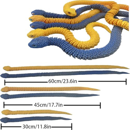 3D Printed Animals Set 3D Printed Snake Toys 3D Printed Articulated Flexible Fidget Toy 3D Printed Animals Exquisite Cute Pet Toy Children/Adults Fidget Toys (Random Candy, 23.6) - color: Random Candy, size: 23.6