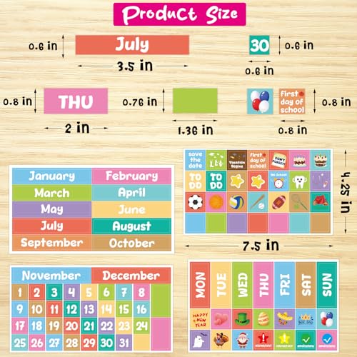 Calendar Magnets Classroom Magnetic Calendar Numbers 95Pcs Whiteboard Month Week Holiday Magnets Labels Home Office School Classroom Supplies
