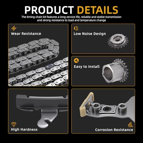 Engine Timing Chain Kit W/Sprocket Tensioner Guide