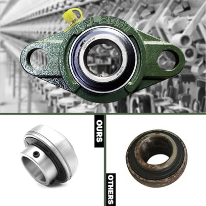 2 Pcs of UCFL209-28 Pillow Block Bearing Flange Mounted Pillow Block Bearings - Chrome Steel Bearings with 1-3/4" Bore - size: UCFL209-28-2Pcs