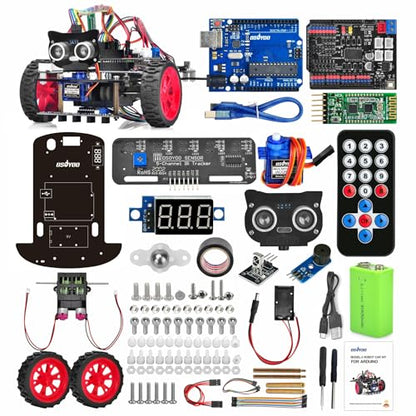 OSOYOO Smart Robot Car Kit for Arduino Adult Teen Robotic Assembly Starter - style: Model3 Robot car With battery