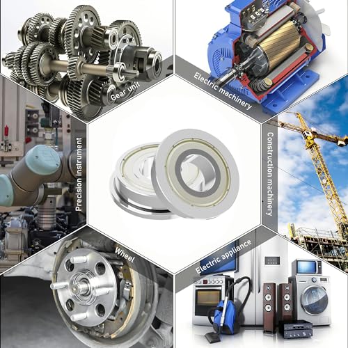 5PCS F624ZZ Flange Ball Bearing, 4x13x5mm - size: F624ZZ Size4×13×5mm