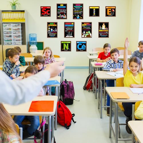Zonon 27 Pcs Science Bulletin Board Set Science Classroom Decor, Black - color: Black