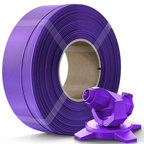 Creality PETG Filament Refill 1.75mm 3D Printer Filament, 1kg (2.2lb) Refilament for Bambu Lab Reusable Spool, Dimensional Accuracy ±0.03mm, Purple - color: 1kg Purple Petg Refill, size: 1.75 mm