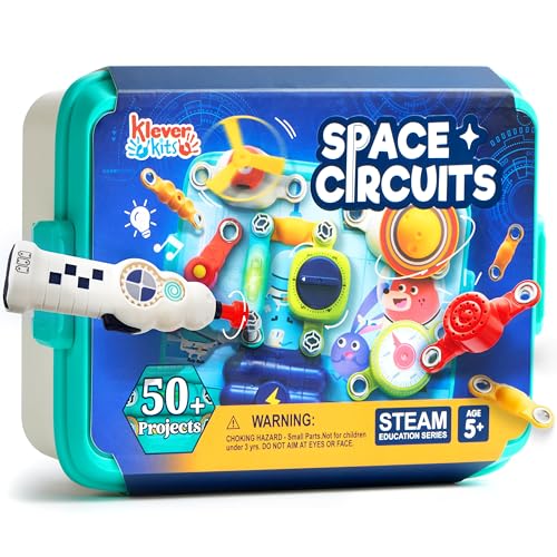 JOVA Klever Kits 50+ Projects Space Circuits - Electronics Kit for Kids with 46+ Components, Electronic STEM Toy Educational Science Kits for Kids Aged 5 6 7 8+