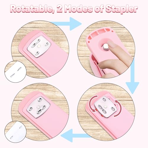 13-in-1 Office Desk Organizer Set for Back to School Supplies Accessories - color: Pink