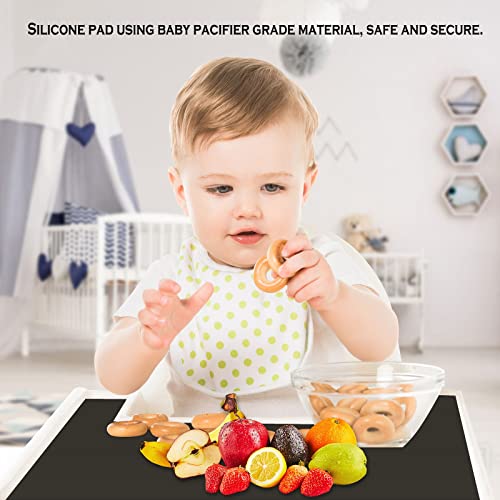 36" x 24" Extra Large Silicone Mat for Epoxy Resin Casting Molds, Nonstick Heat Resistant Craft Mat for Jewelry Making, Clay Crafting, and Countertop Protection - color: Black