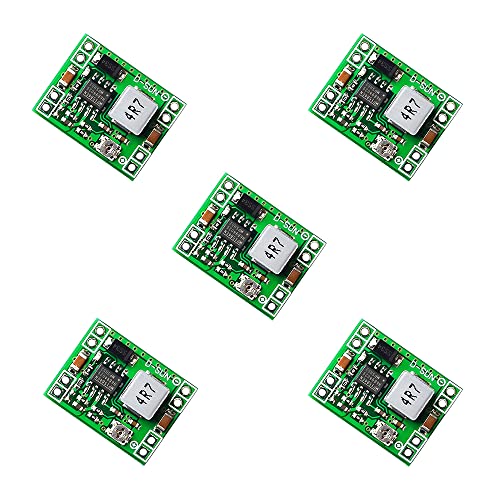 Generic Mini MP1584EN DC-DC Buck Converter Adjustable Power Supply Module 24V to 12V 9V 5V 3.3V (5 Pack) - Green - Micro USB Connector - style: Adjustable (0.8-20V)