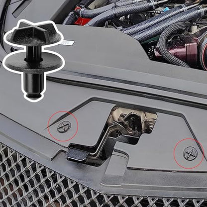 10PCS LR024316 Battery Cover Clip Screws Fastener Fit for 9mm Hole Compatible with Land Rover Range Rover, Nylon Plastic Retainer Push Fasteners Engine Sight Shield Trim Push-Type Clips for Cowl Panel