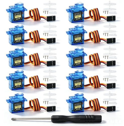 10Pcs SG90 9G Servo Motor Compatible with Arduino Raspberry Pi Robot