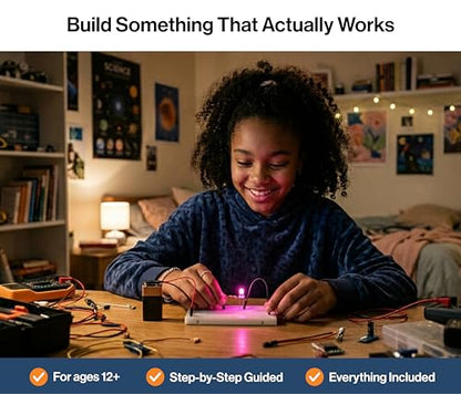 Horizon Uno Electronics Starter Kit with Video Lessons – Arduino-Compatible Board, Sensors, LEDs, Servos & More – Learn Electronics & Coding for Beginners