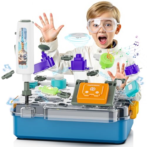 Science Kits for Kids Age 5-7 8-12, STEM Educational Learning Toys with 58 Circuit Parts, Over 520 Projects, Travel Sensory Table Fidget Toy for Boys Girls Birthday Gifts Ages 3 4 5 6 7 8 9 10 11 12