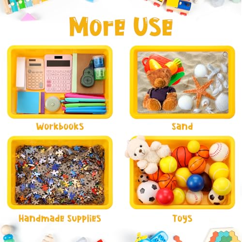 Hoteam 10 Pack Flat Bins Paper Trays,Yellow,13.78 X 9.84 X 3.15 Inch - color: Yellow, size: 13.78 x 9.84 x 3.15 Inch