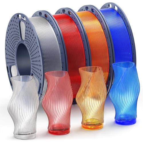 SUNLU Clear PLA Filament 1.75mm, 250g Spool Bundle, 3D Printer Filament - color: Pla Bundle-250gx4-2230101