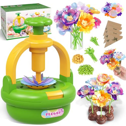 TingingYuli Flower Press Kit for Kids, DIY Flower Bouquet Maker, Ages 4-8 - color: Green