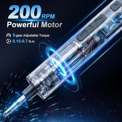 STREBITO Mini Electric Screwdriver, 86 in 1 Electronic Screwdriver Set