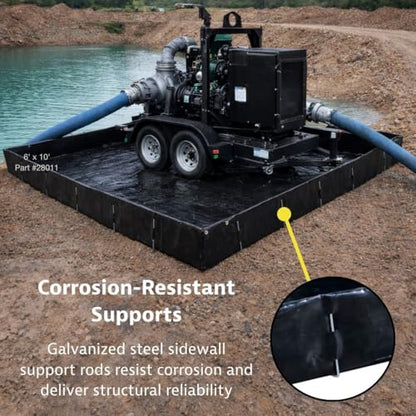 Justrite MightyBerm Fuel Spill Containment Berm, Made in the USA - size: 12' x 16'