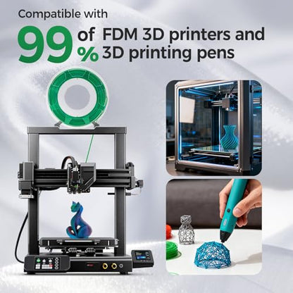 Silk PLA 3D Printer Filament Bundle, 1.75mm PLA Filament for Most FDM 3D Printer,Dual Color 3D Printing Filament for DIY, Art, Modeling, 200g x 4 Spools - color: Silk Dual Black Red/Black Green/Blue Green/Red Blue 200g*4 Pack